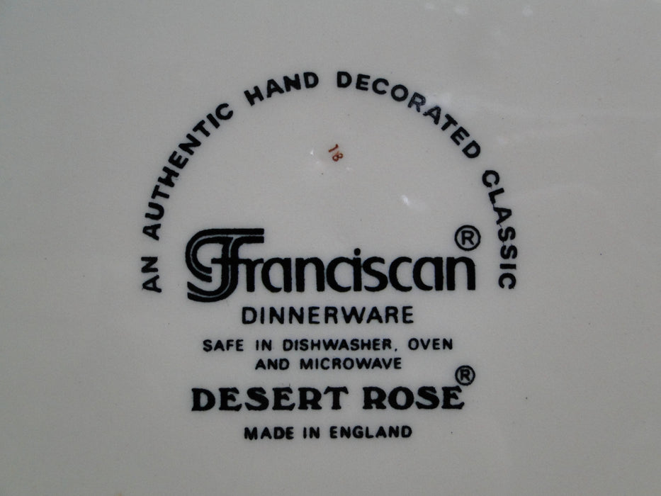 Franciscan Desert Rose, England:  Dinner Plate, 10 3/4"