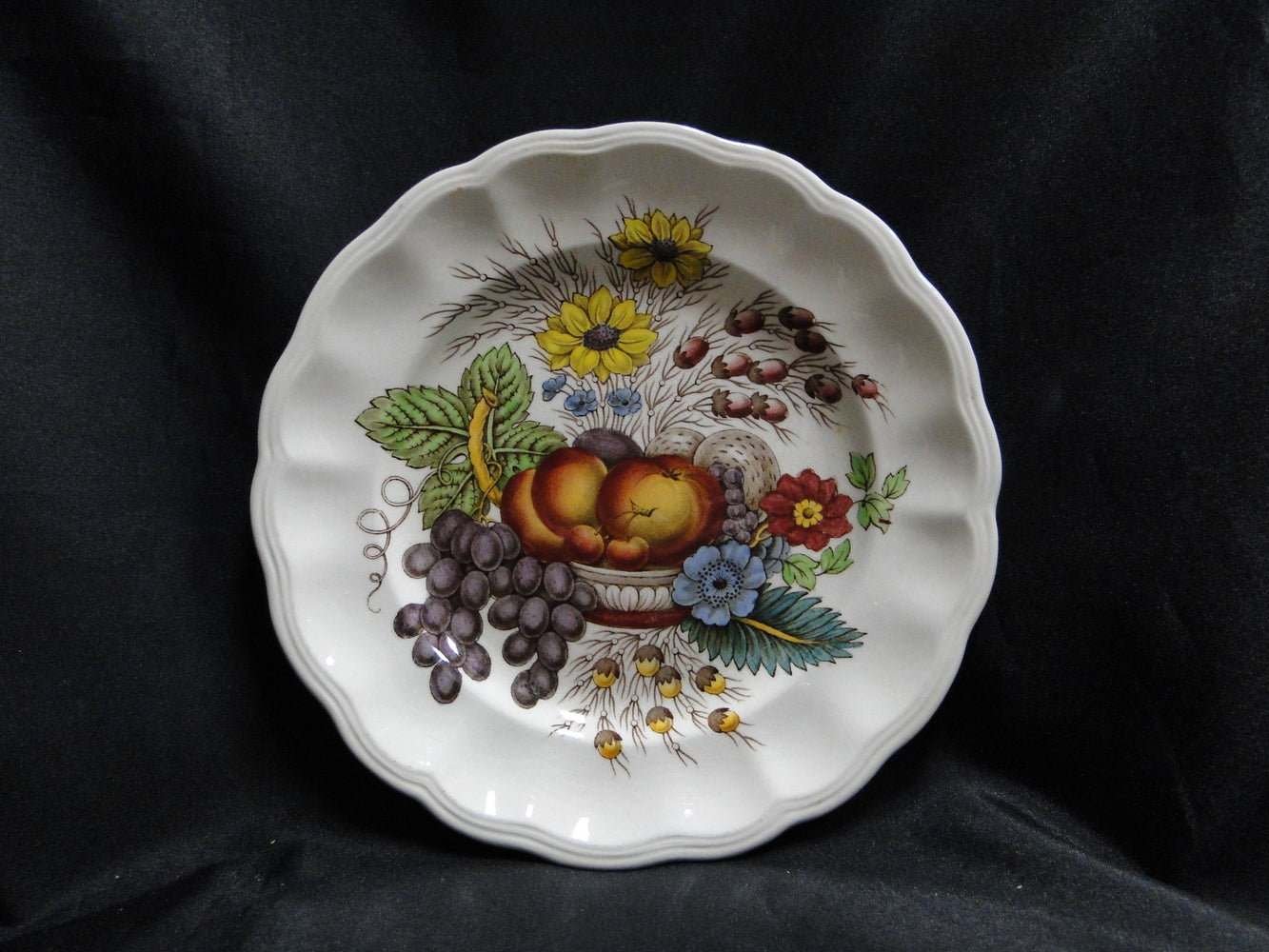 Copeland Spode Reynolds, Fruits & Flowers: Salad Plate (s), 7 7/8", Crazing