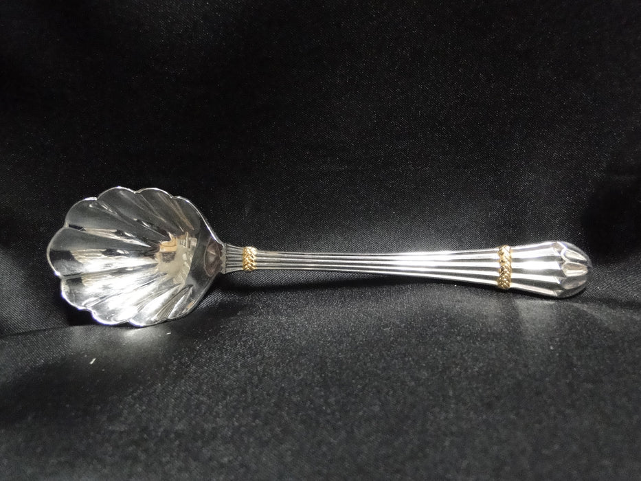 Yamazaki Carouselle Gold, Patrick, Stainless Steel: Shell Sugar Spoon, 6 1/4"