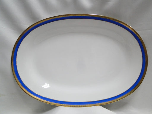 Richard Ginori Palermo Blue, Gold Encrusted: Oval Serving Platter, 13 7/8"