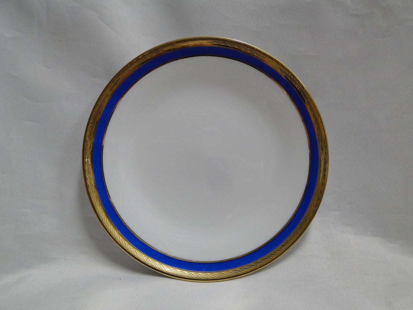 Richard Ginori Palermo Blue, Gold Encrusted: Bread Plate (s), 6 1/8"