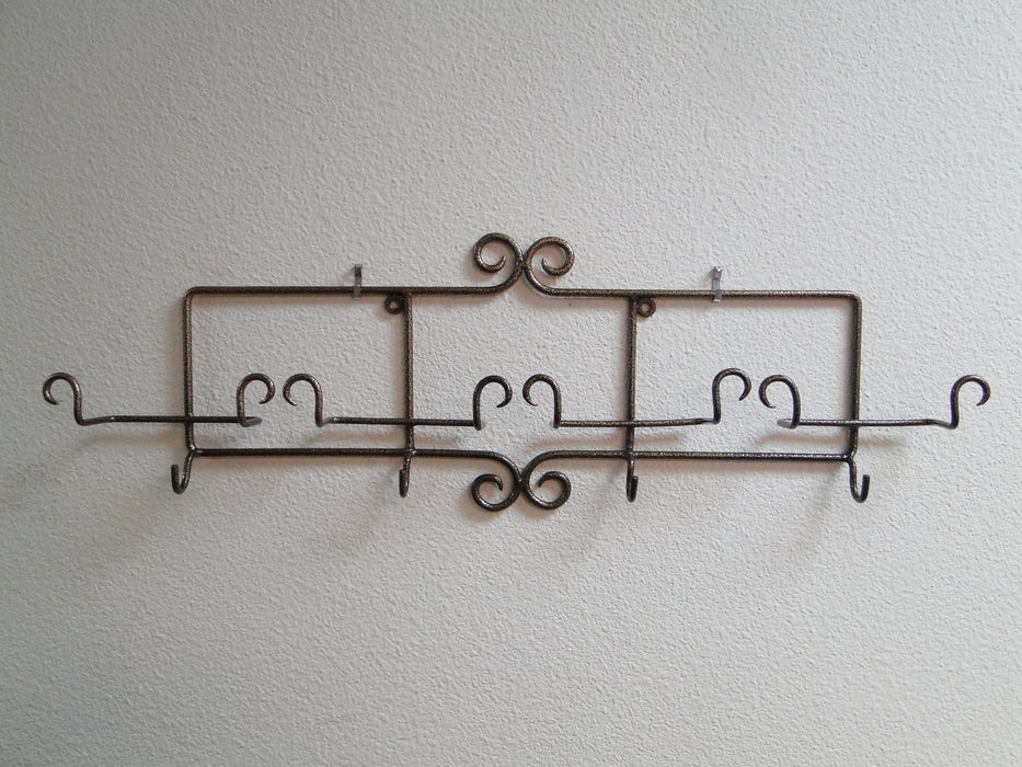 Bard's Horizontal Antique Gold Metal Display Rack for Four Cup & Saucer Sets 26"