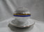 Richard Ginori Palermo Blue, Gold Encrusted: Gravy Boat w/ Attached Underplate