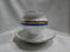 Richard Ginori Palermo Blue, Gold Encrusted: Gravy Boat w/ Attached Underplate