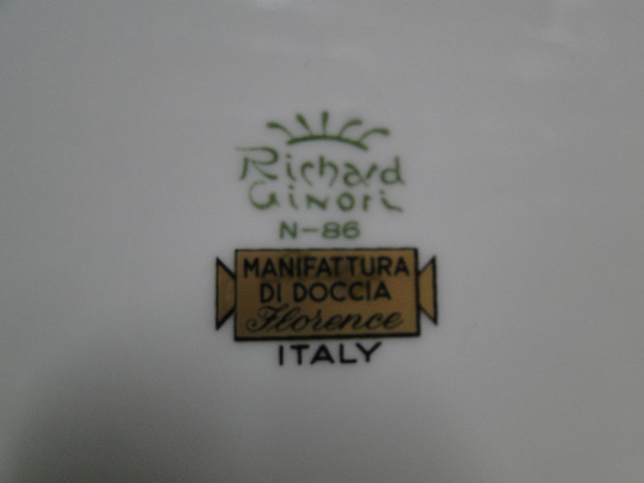 Richard Ginori Palermo Blue, Gold Encrusted: Relish / Pickle Dish, 8 3/4"