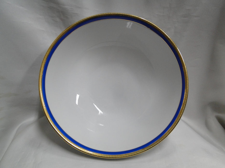 Richard Ginori Palermo Blue, Gold Encrusted: Round Salad Serving Bowl, 10 1/2"