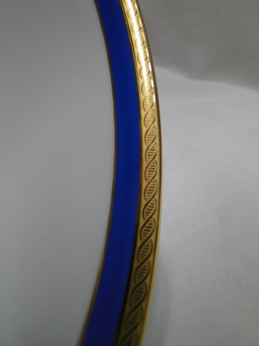 Richard Ginori Palermo Blue, Gold Encrusted: Round Salad Serving Bowl, 10 1/2"