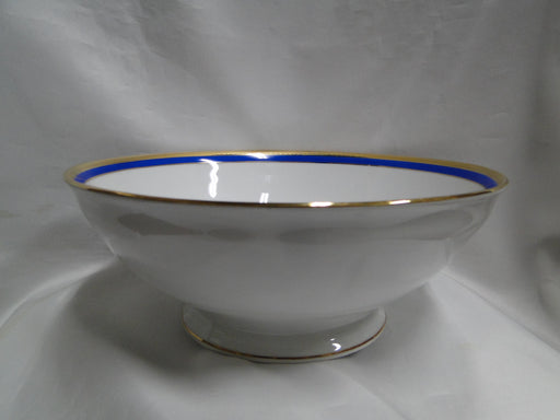 Richard Ginori Palermo Blue, Gold Encrusted: Round Salad Serving Bowl, As Is
