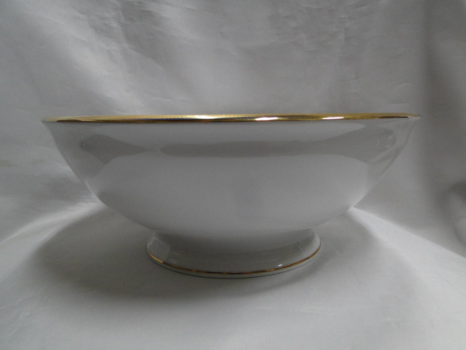 Richard Ginori Palermo Blue, Gold Encrusted: Round Salad Serving Bowl, As Is