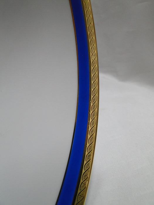 Richard Ginori Palermo Blue, Gold Encrusted: Round Salad Serving Bowl, As Is