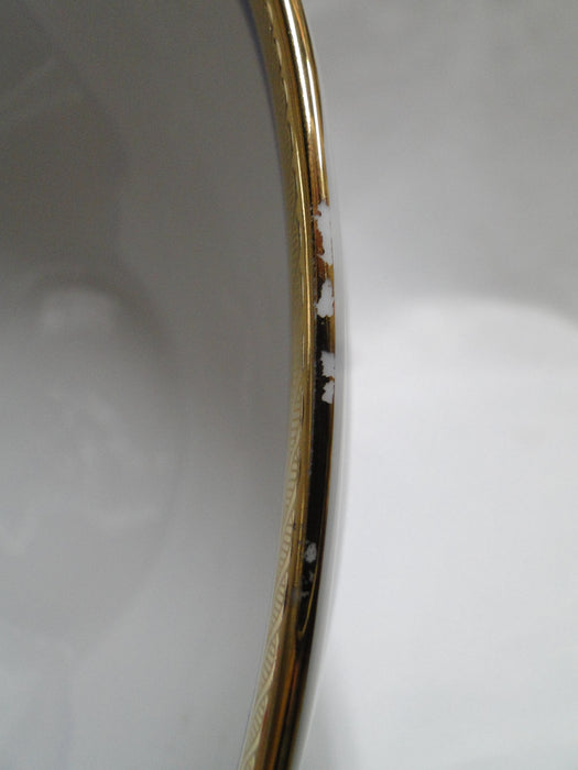 Richard Ginori Palermo Blue, Gold Encrusted: Round Salad Serving Bowl, As Is