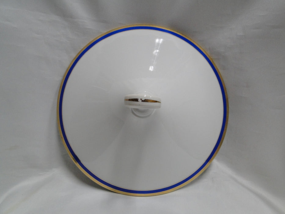 Richard Ginori Palermo Blue, Gold Encrusted: Tureen w/ Handles & Lid
