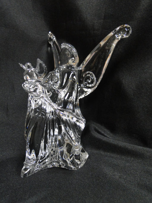Baccarat Crystal Figurine, Jean Boggio: "Angel w/ Dove", 6 3/8" Tall