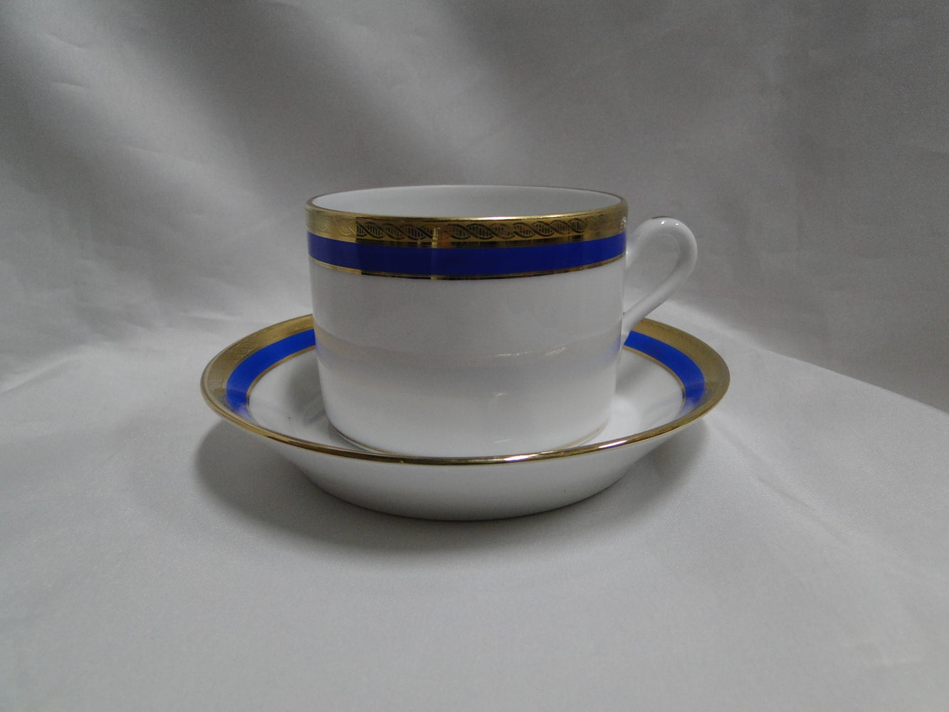 Richard Ginori Palermo Blue, Gold Encrusted: Cup & Saucer Set (s), 2 1/4"
