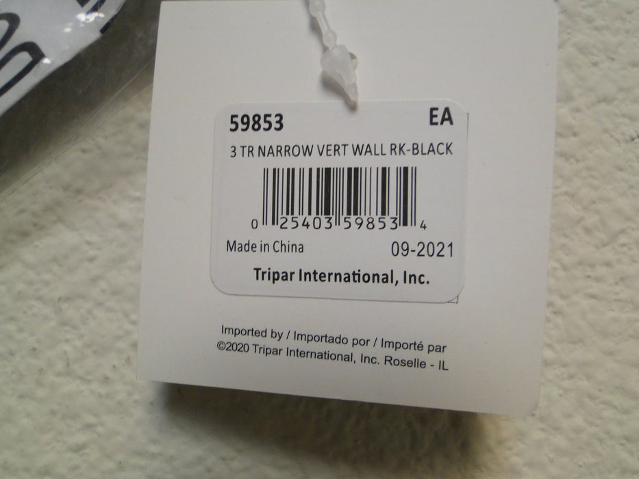 Tripar Augusta Vertical Black Display Rack for Three 6.5”–8.25” Plates, 33.75"