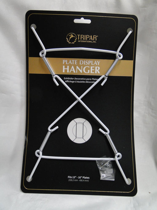Tripar Smooth White Wire Display Hanger (s) for one 13" - 16" Plate