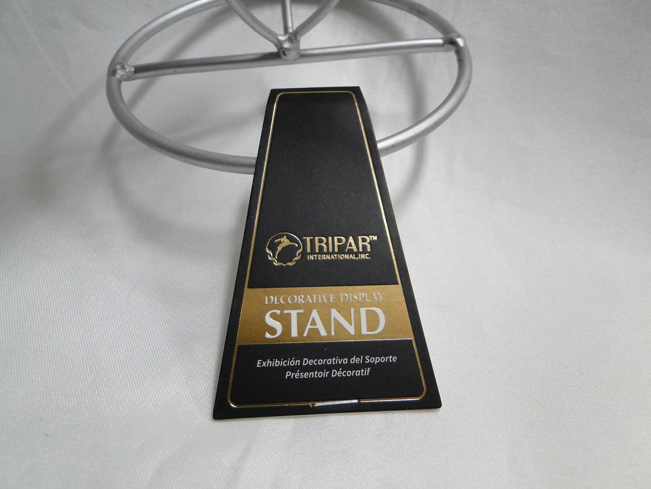 Tripar Silver 3-Arm Metal Wire Ornament Stand, 10.6" Tall