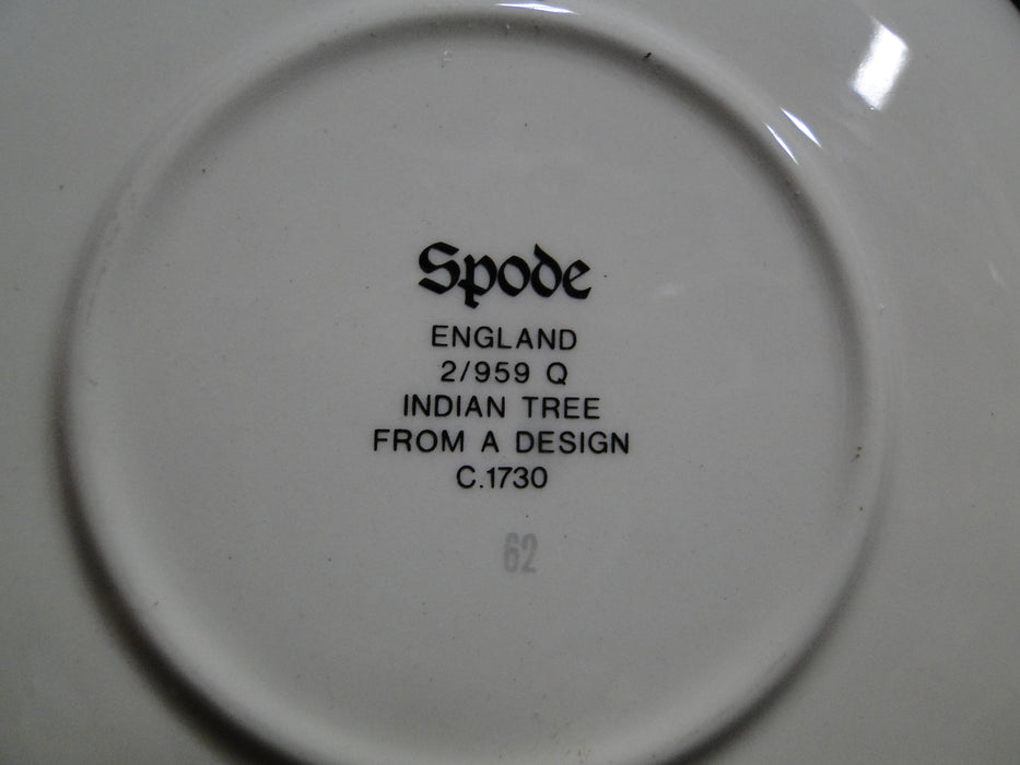 Copeland Spode India Tree Orange Rust: Cup & Saucer Set (s), 2 1/8", Bkstamp