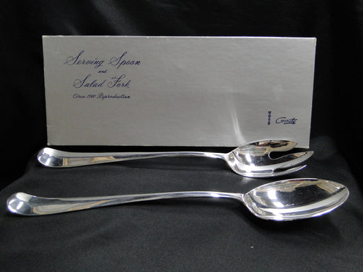 Gerity Georgian Silverplate Flatware:  Salad / Serving Spoon & Fork Set, Box