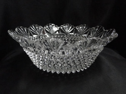 US Glass Dewdrop, Hobnail & Fan: Round Bowl, 10 3/4" x 3 3/4"