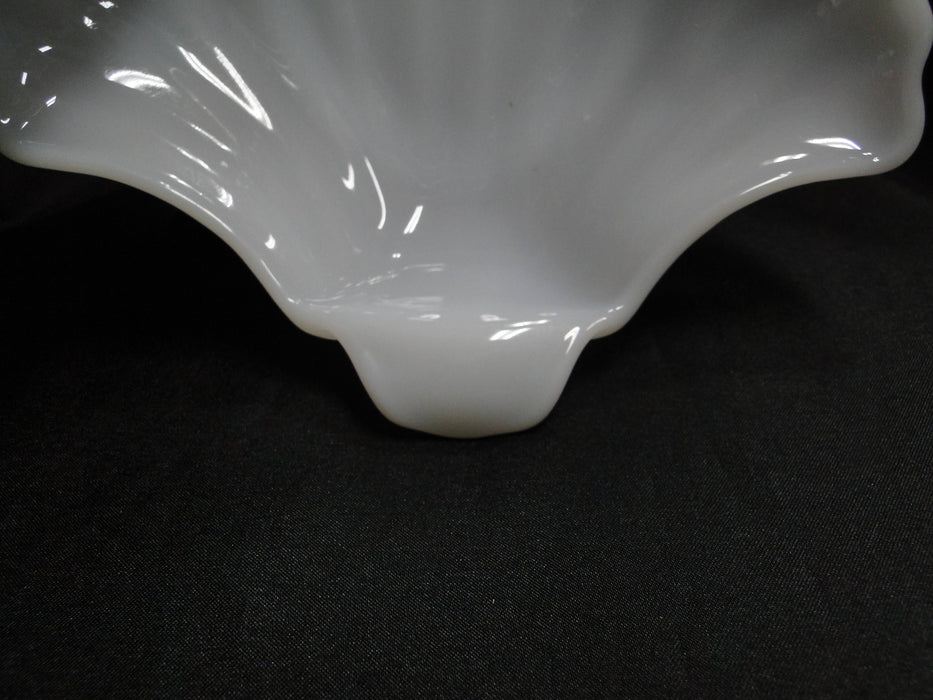 Anchor Hocking Anchorwhite White Shell Shaped Open Candy Dish, 6 7/8"