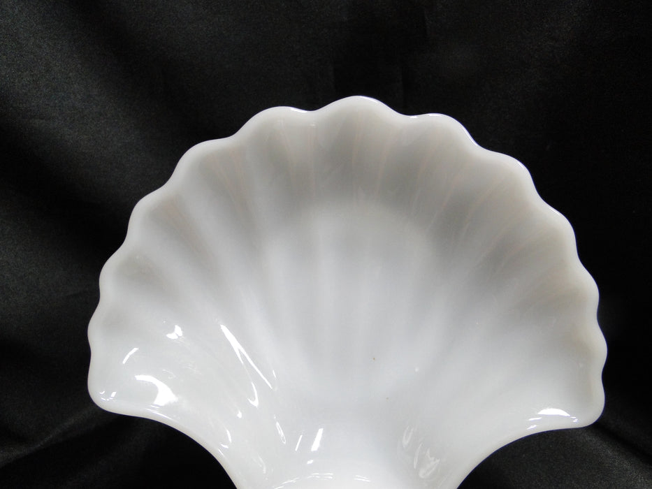 Anchor Hocking Anchorwhite White Shell Shaped Open Candy Dish, 6 7/8"