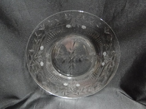 Clear Glass w/ Cut Leaves & Bows, Gray Cut Flowers: Salad Plate (s), 8", CR#119