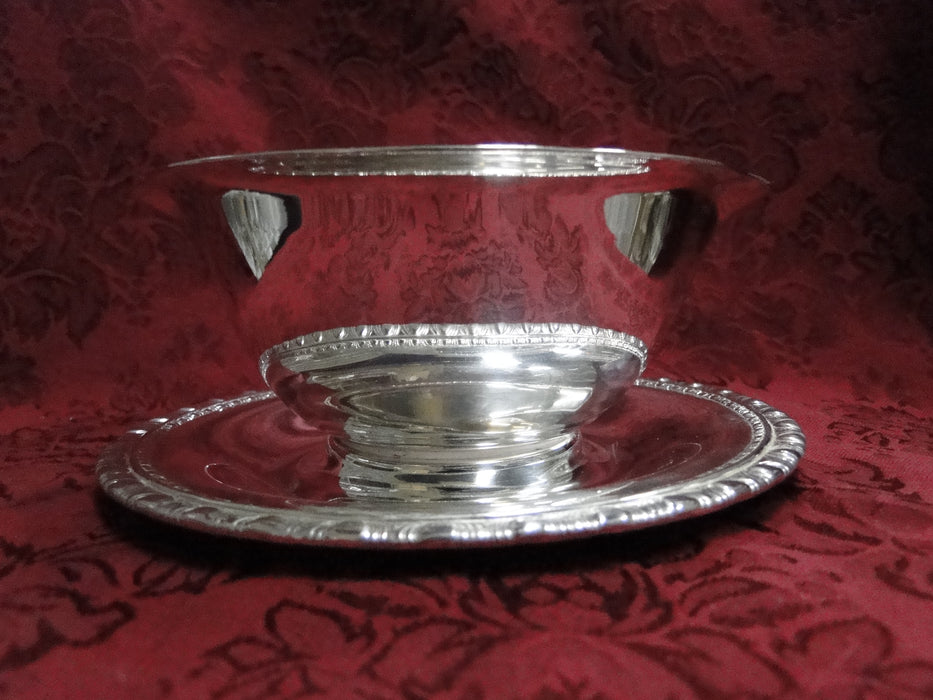 Rogers & Bros 1713 Silverplate, Primrose: Gravy Boat & Attached Underplate