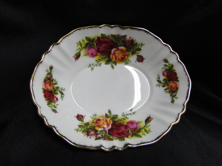 Royal Albert Old Country Roses, England: Oval Ribbed Sweet Meat Dish, 6"