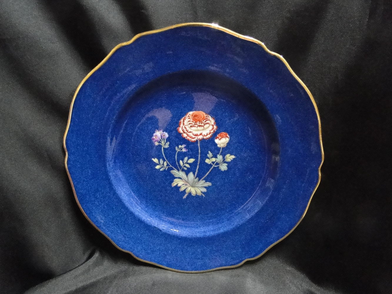 Spode Y3697, Blue, Flowers: Dinner Plate, #1 Ranunculus, 10 3/4"