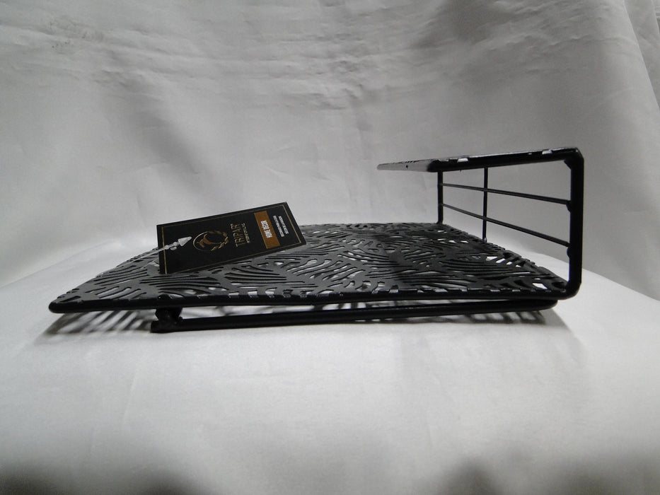 Tripar Wave Black Iron Display Stand w/ Leaf Design for One Book