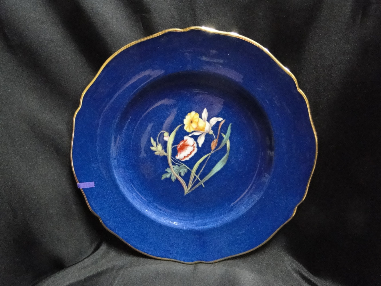 Spode Y3697, Blue, Flowers: Dinner Plate, #12 Daffodil, 10 3/4", As Is