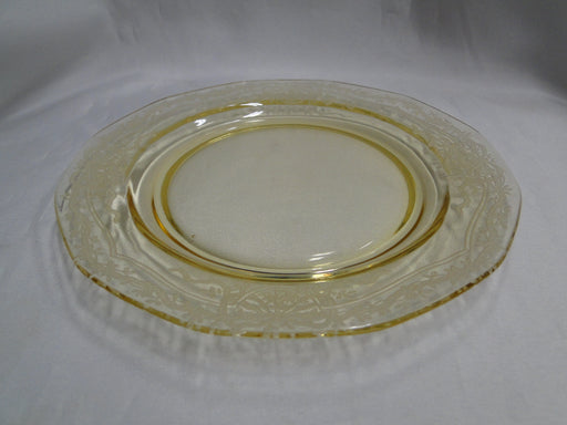 Fostoria June Topaz / Yellow, Ribbon & Bows: Salad Plate, 7 1/2"
