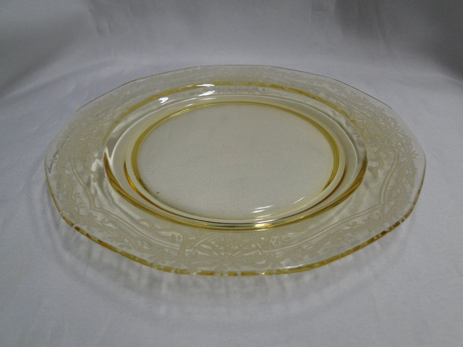 Fostoria June Topaz / Yellow, Ribbon & Bows: Salad Plate, 7 1/2"