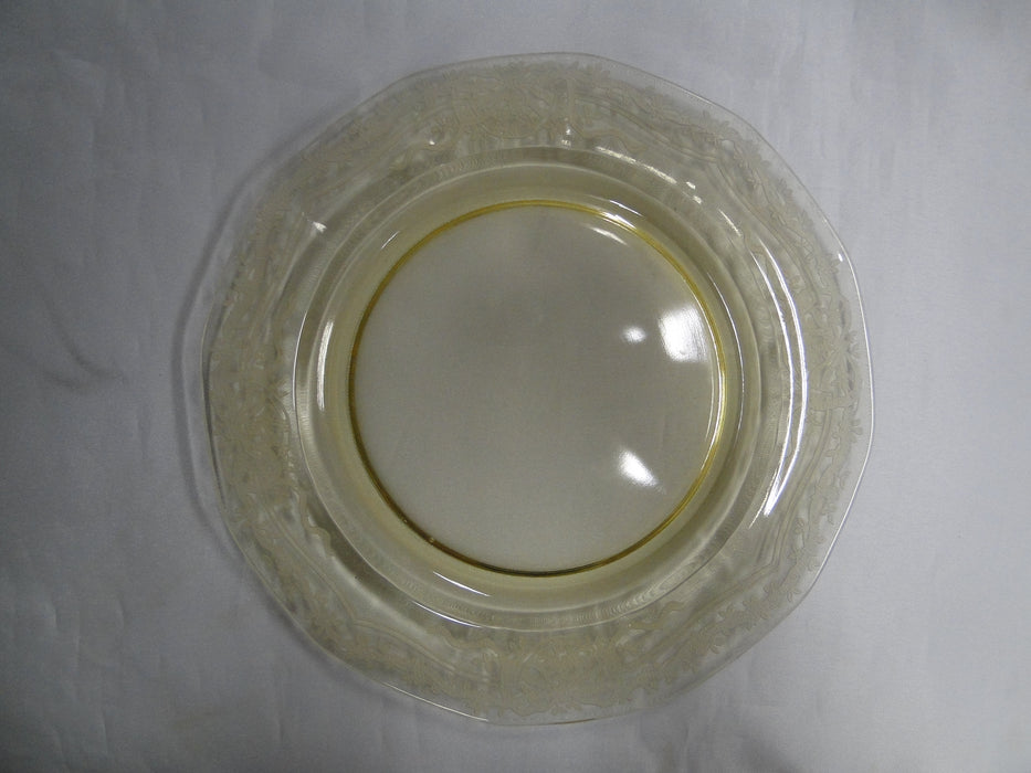 Fostoria June Topaz / Yellow, Ribbon & Bows: Salad Plate, 7 1/2"