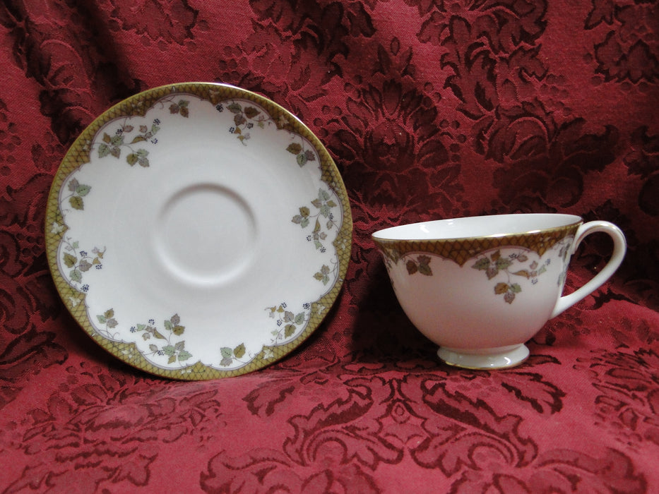 Royal Doulton Lynnewood, Leaves, Brown Edge: Cup & Saucer Set (s)