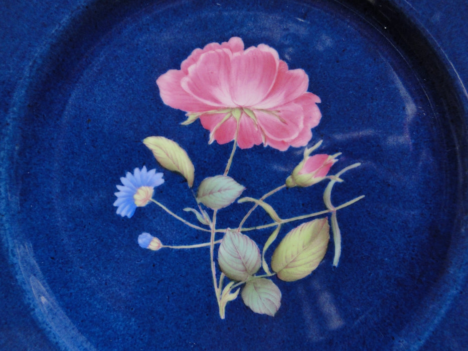 Spode Y3697, Blue, Flowers: Salad Plate, #10 Rose, 9 1/8"