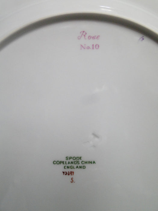 Spode Y3697, Blue, Flowers: Salad Plate, #10 Rose, 9 1/8"