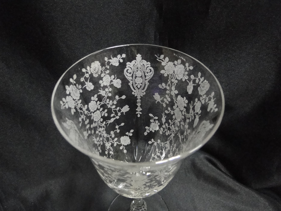 Cambridge Rose Point Clear 3121: Water or Wine Goblet (s), 8 1/4" Tall