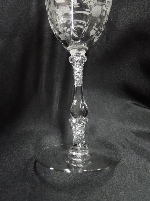 Cambridge Rose Point Clear 3121: Water or Wine Goblet (s), 8 1/4" Tall