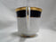 Horchow White w/ Cobalt Blue & Gold Bands: Cup & Saucer Set, 3 1/8"