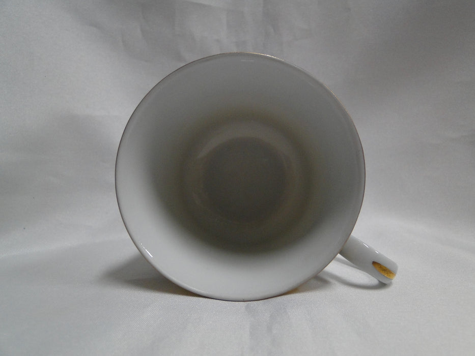 Horchow White w/ Cobalt Blue & Gold Bands: Cup & Saucer Set, 3 1/8"