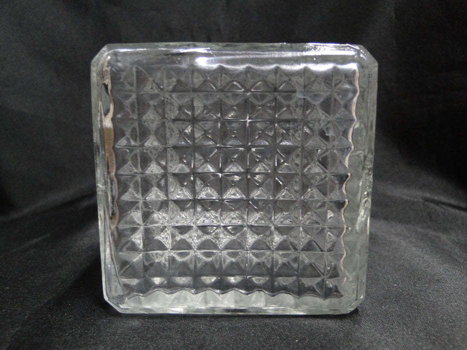 Cristal d'Arques Diamant: Square Decanter & Stopper, 9" Tall