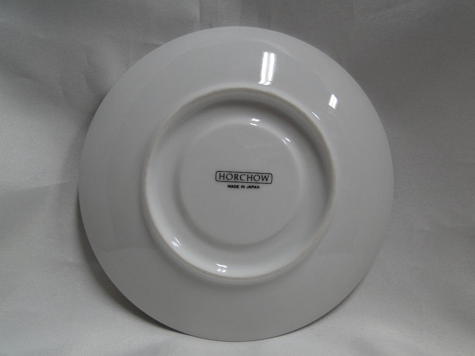 Horchow White w/ Cobalt Blue & Gold Bands: Cup & Saucer Set, 3 1/8"