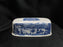 Staffordshire Liberty Blue, Blue & White Scene: Butter Dish Lid Only, Discolored