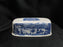 Staffordshire Liberty Blue, Blue & White Scene: Butter Dish Lid Only, Discolored