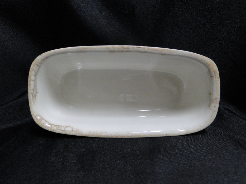 Staffordshire Liberty Blue, Blue & White Scene: Butter Dish Lid Only, Discolored
