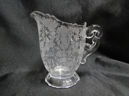 Cambridge Rose Point Clear 3121: Creamer / Cream Pitcher, 4", As Is