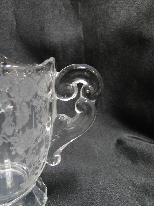 Cambridge Rose Point Clear 3121: Creamer / Cream Pitcher, 4", As Is