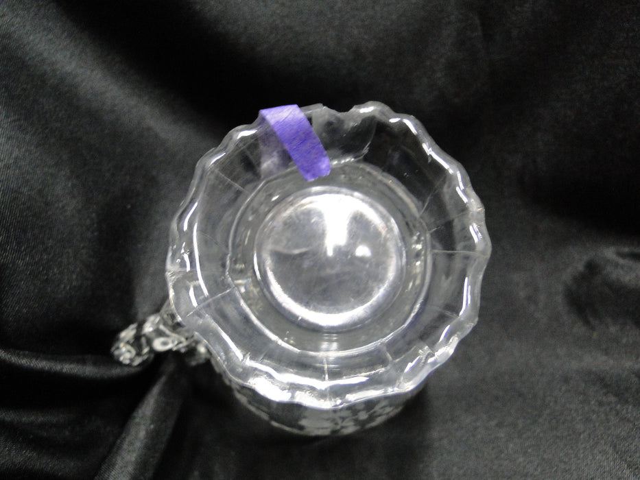 Cambridge Rose Point Clear 3121: Creamer / Cream Pitcher, 4", As Is